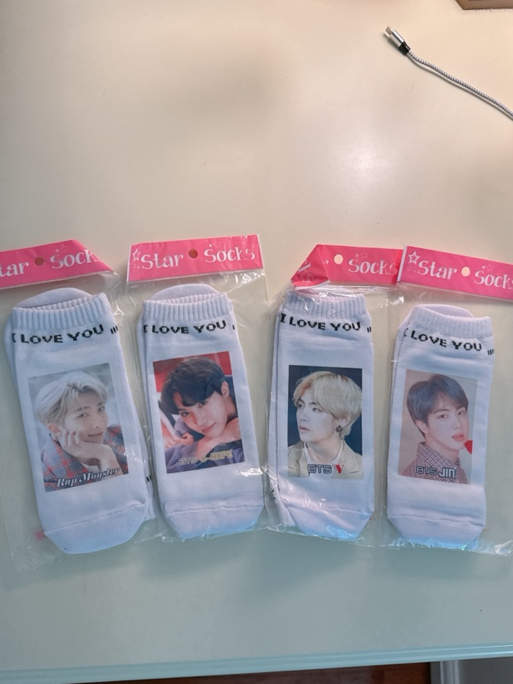 4 BTS Socks from Korea!